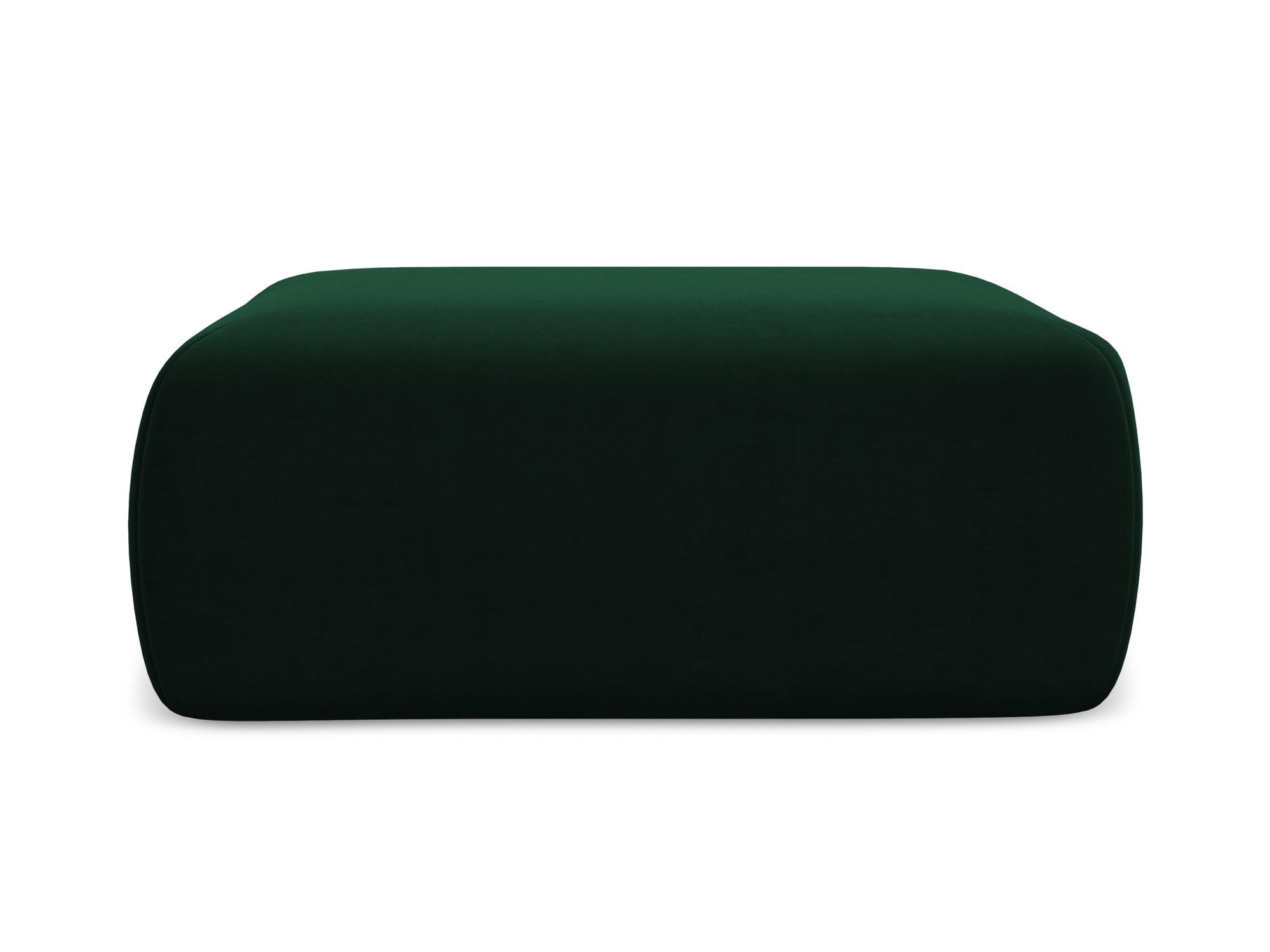 POUF Samt Stoff Grün - Dunkelgrün/Schwarz, Kunststoff/Textil (102/40/62cm) - Makamii