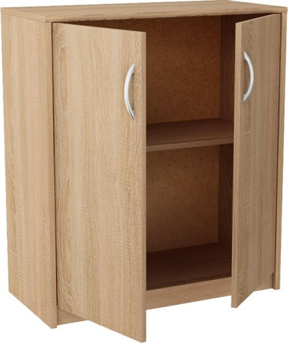 KOMMODE 2D Sonoma Eiche 74/35/85 cm 2-türig - Sonoma Eiche, Holzwerkstoff (74/85/35cm) - Matkam Möbel