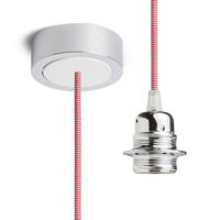 PENDELLEUCHTE HEX white red 15 W - Weiß, Metall (8/8/27cm) - Rendl