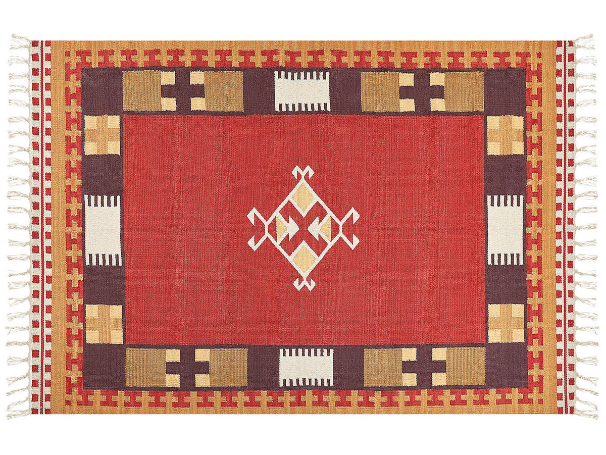 KELIM-TEPPICH Parakar 230/160 cm - Multicolor, Textil (160/230cm) - Beliani