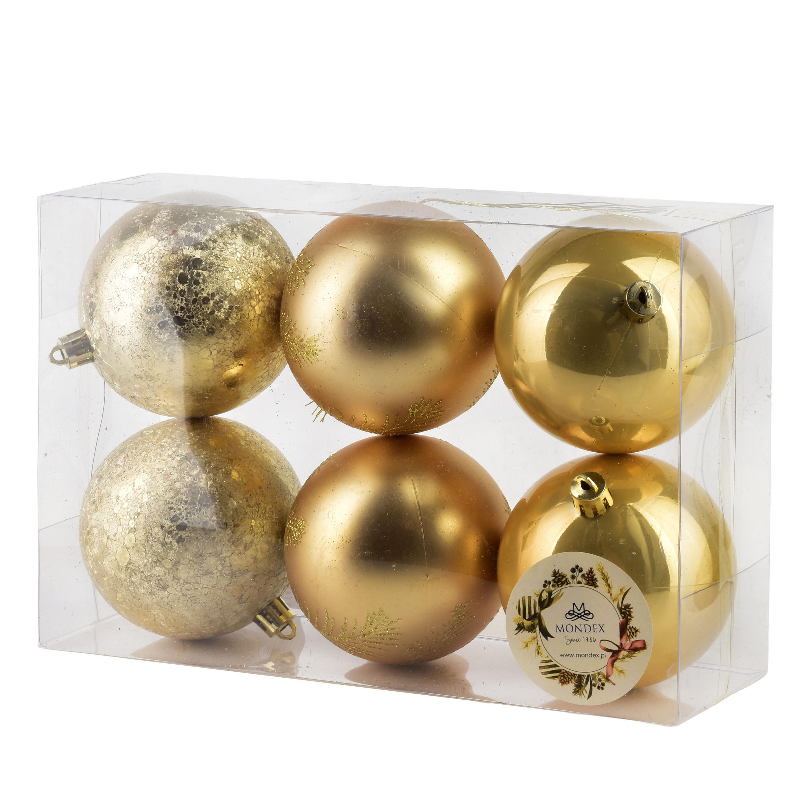 WEIHNACHTSKUGEL-SET SANTA LILA 6-tlg Kunststoff - Goldfarben, Kunststoff (17/9/25cm) - Mondex