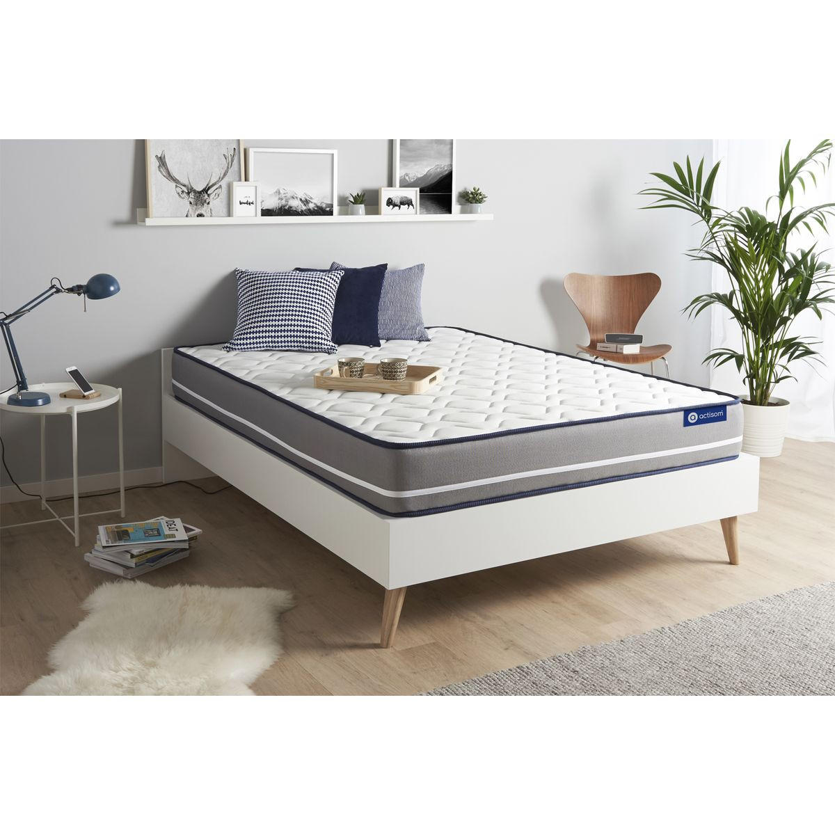 MATRATZE Actimemo pur Memory-Schaum 200 x 200 cm h3 - Weiß, Textil (200/200cm) - ACTISOM