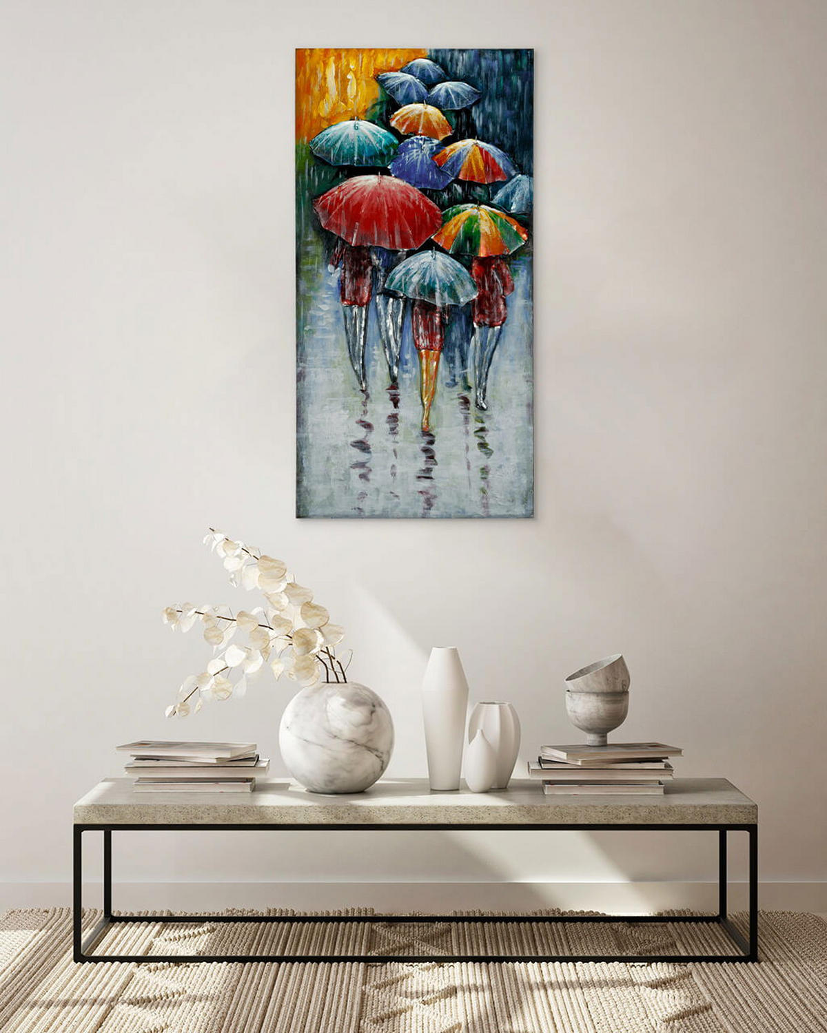 METALLBILD Bunt 50/100 cm - Multicolor, Metall (3.5/100cm) - KUNSTLOFT