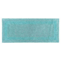 BADEMATTE 40/100 cm, 100% Baumwolle, wendbar - Hellblau, Textil (40/100cm) - Homescapes