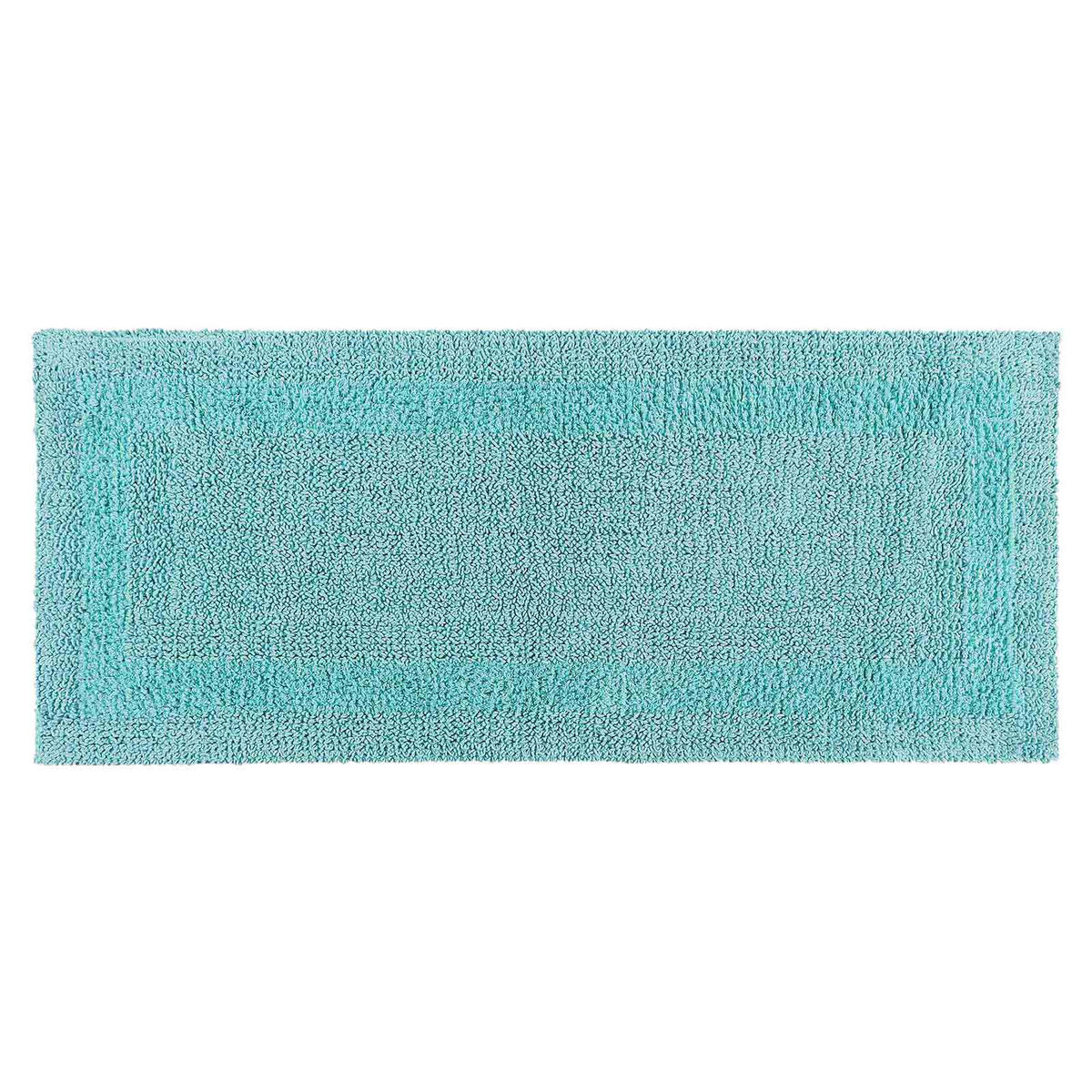 BADEMATTE 40/100 cm, 100% Baumwolle, wendbar - Hellblau, Textil (40/100cm) - Homescapes