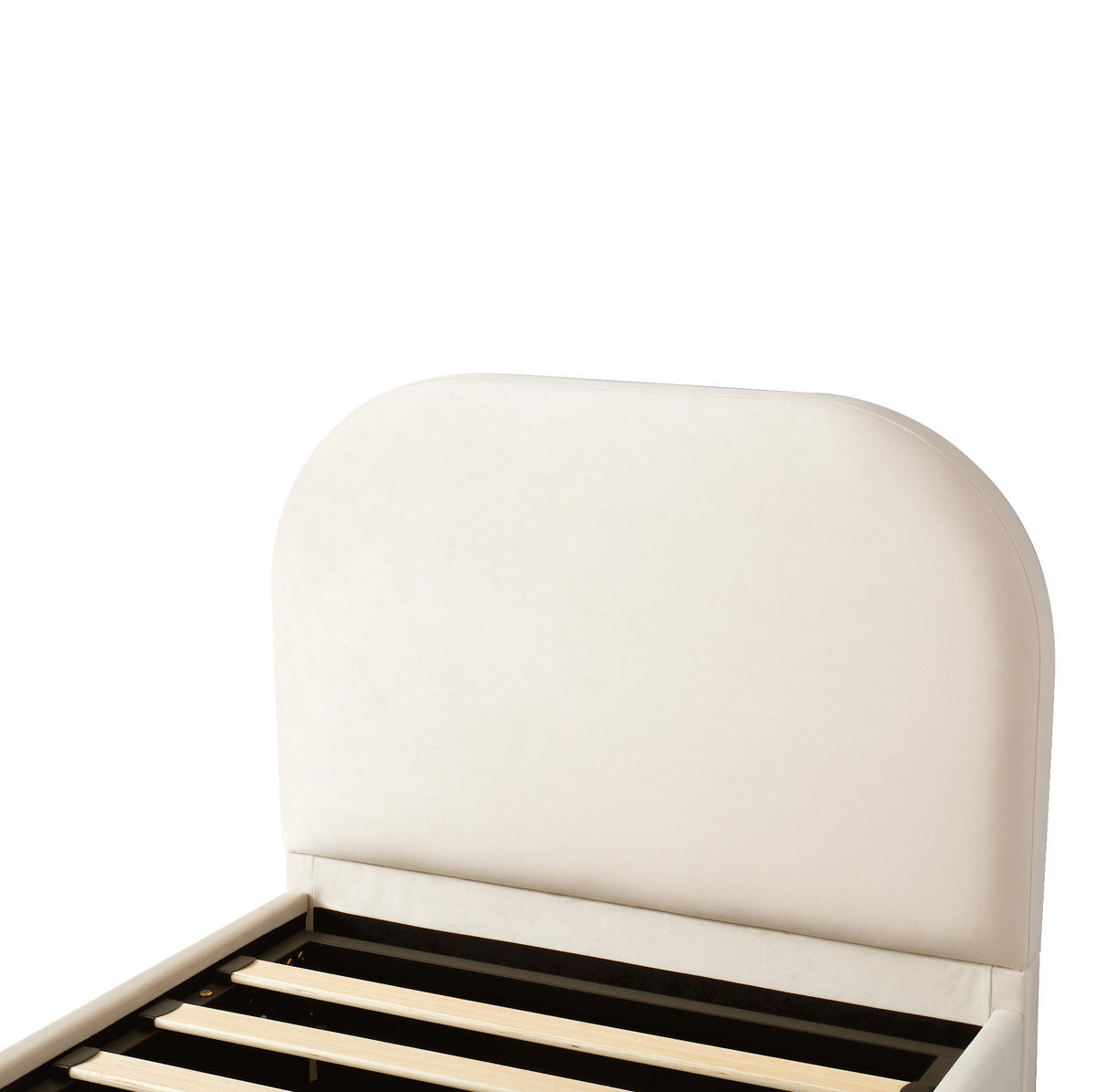 POLSTERBETT 90/200 cm Beige aus Samt mit Stauraum - Beige, Textil (90/200cm) - OKMYHOME