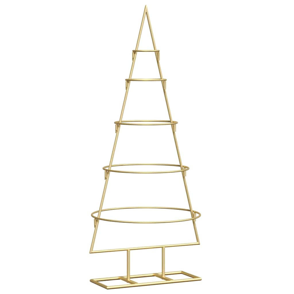 WEIHNACHTSBAUM Metall Gold 90 Cm Pulverbeschichteter Stahl - Goldfarben, Metall (90cm) - vidaXL
