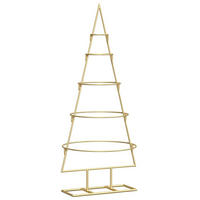 WEIHNACHTSBAUM Metall Gold 90 Cm Pulverbeschichteter Stahl - Goldfarben, Metall (90cm) - vidaXL