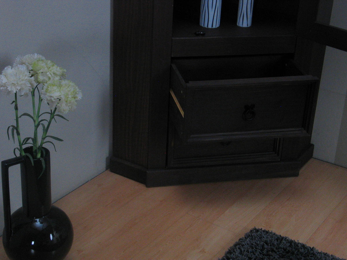 ECKVITRINE Braun - Dunkelbraun, Holzwerkstoff (57/200/51cm) - ebuy24