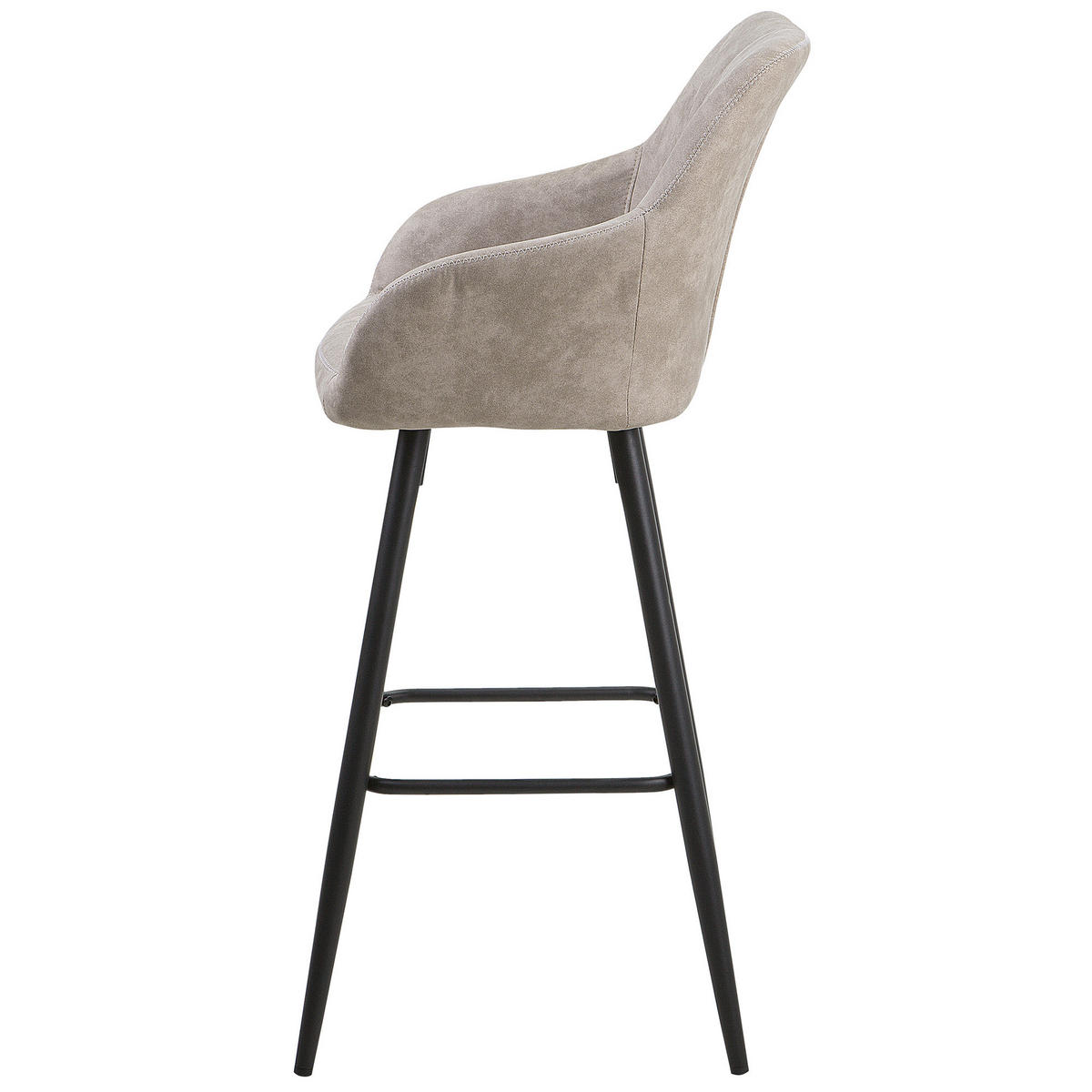 BARSTUHL 2er-Set Polsterbezug Beige Darien - Beige, Textil/Metall (44/104/41cm) - Beliani