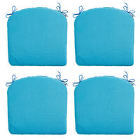 SITZKISSEN Panama 46/48 cm 4er-Set - Hellblau, Textil (48/4/46cm) - Madison