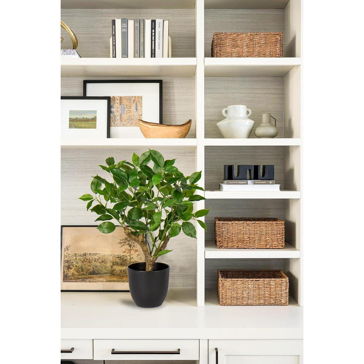KUNSTPFLANZE Ficus 43 cm Grün - Grün, Kunststoff (43cm)