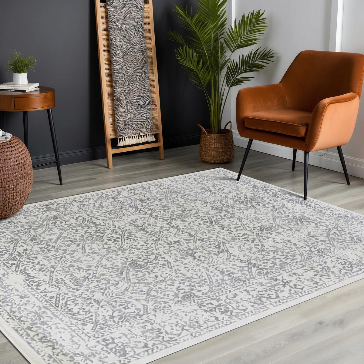 VINTAGE-TEPPICH 120x170 cm Weiß - Weiß, Naturmaterialien/Textil (120/170cm) - LIVABLISS
