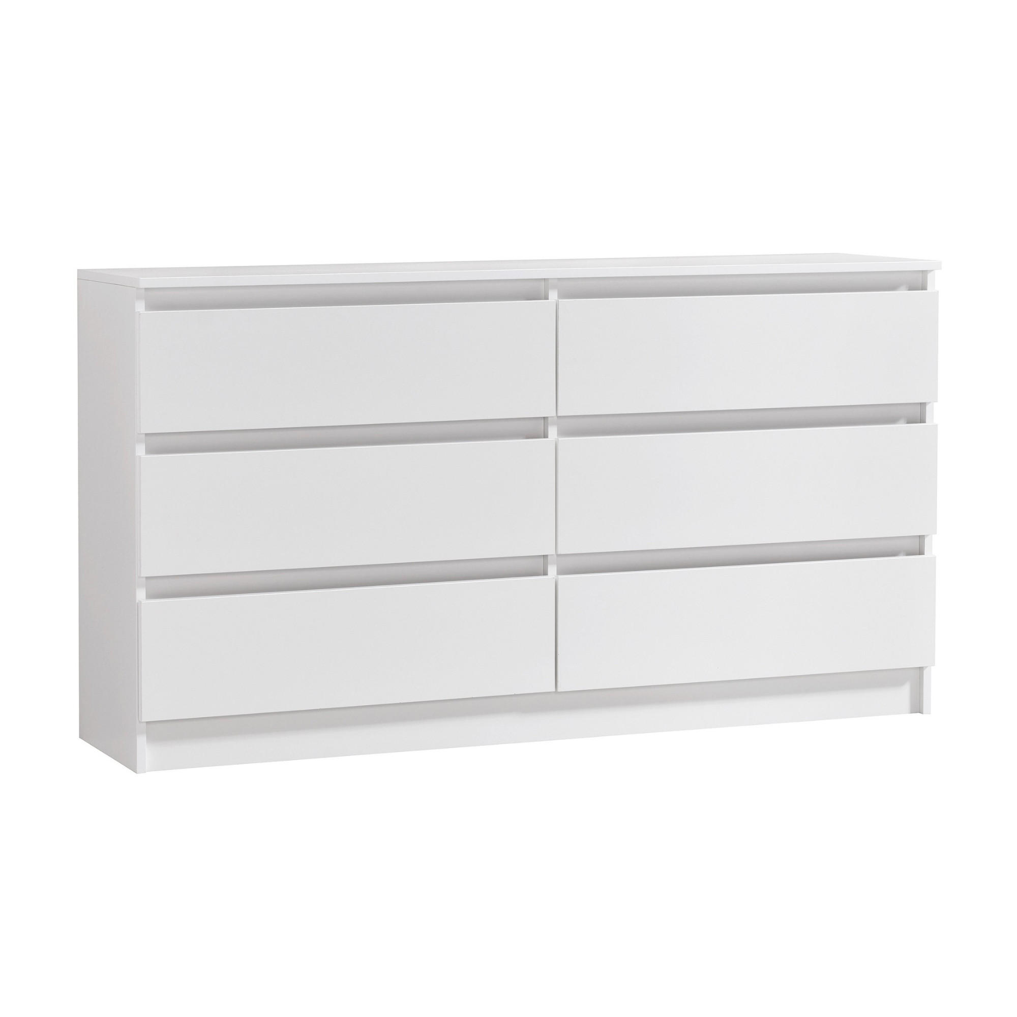 Home Collective KOMODA se 6 zásuvkami, šířka 140 cm, bílá