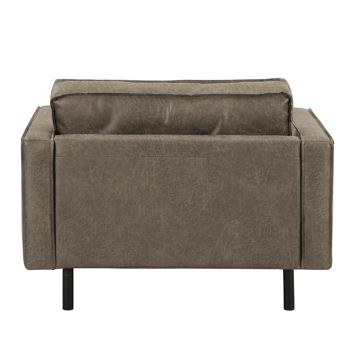 XL SESSEL - Beige/Schwarz, Leder/Textil (117/81/96cm) - home24