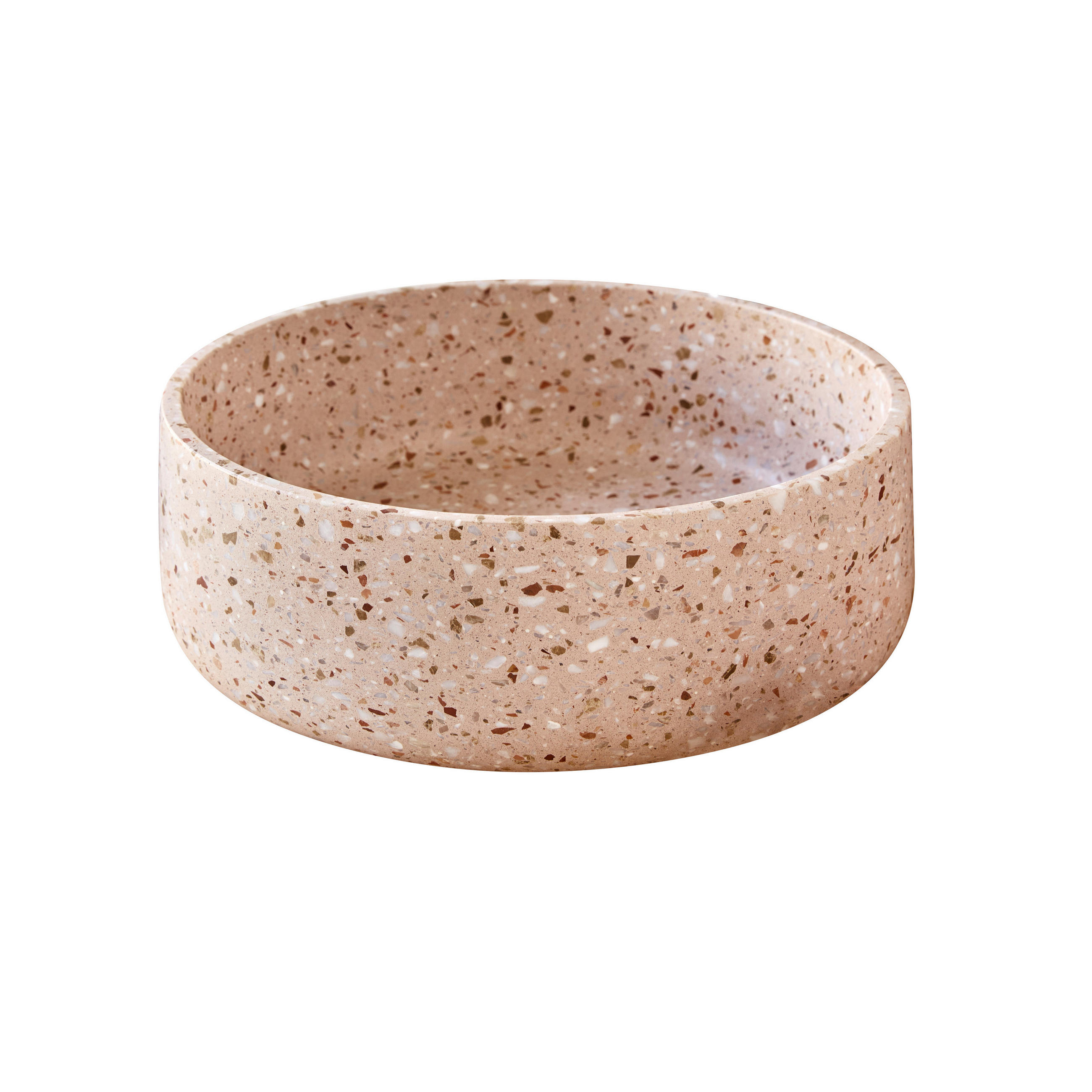 WASCHBECKEN Milos Rosa aus Premium-Terrazzo - Pink, Stein (40/14/40cm) - Tikamoon