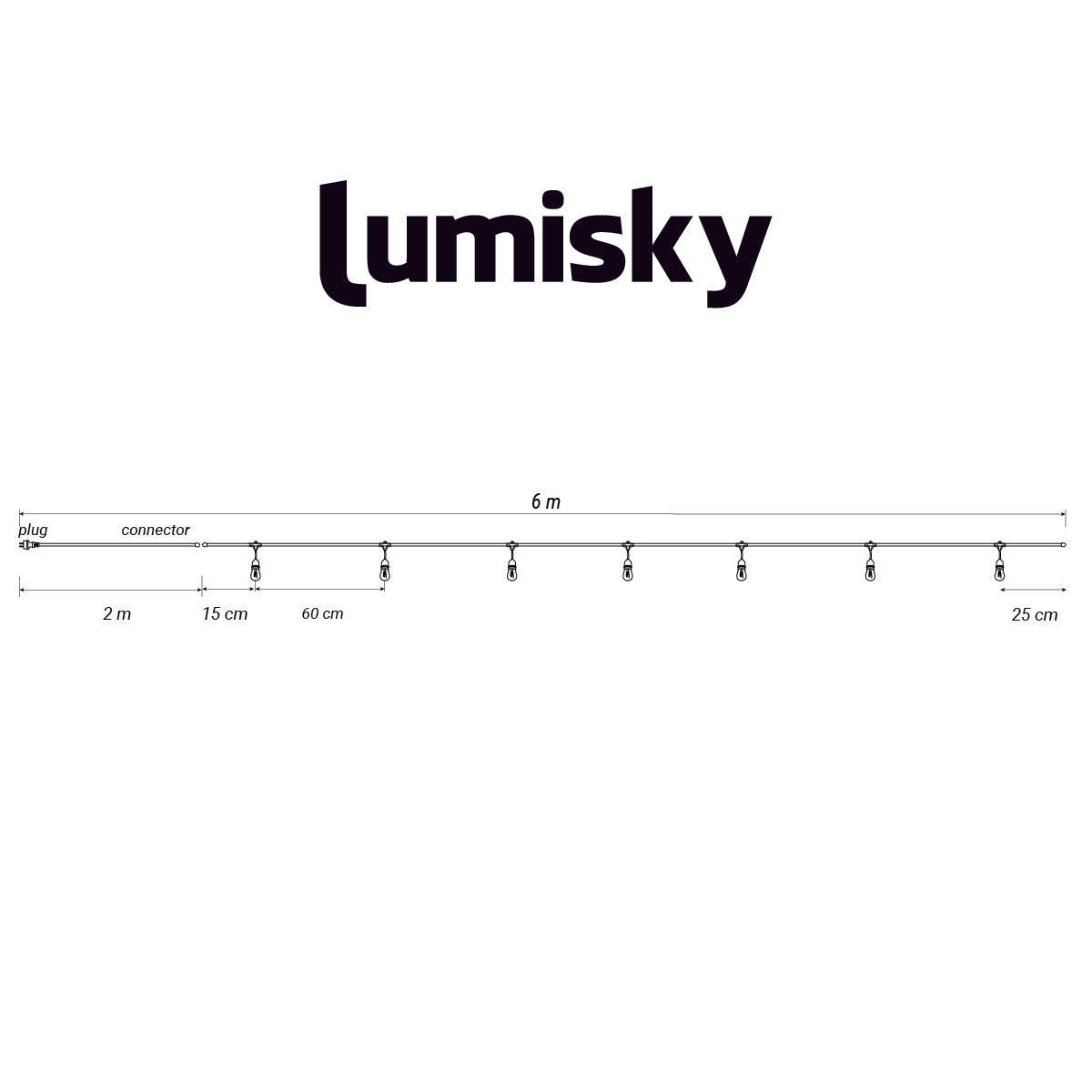 LICHTERKETTE WAVY LIGHT beige - Beige, Naturmaterialien (600cm) - Lumisky