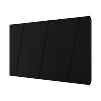 DREHTÜRENSCHRANK Zen 300 cm - Schwarz, Holzwerkstoff/Kunststoff (300/202/50cm) - MIRJAN24