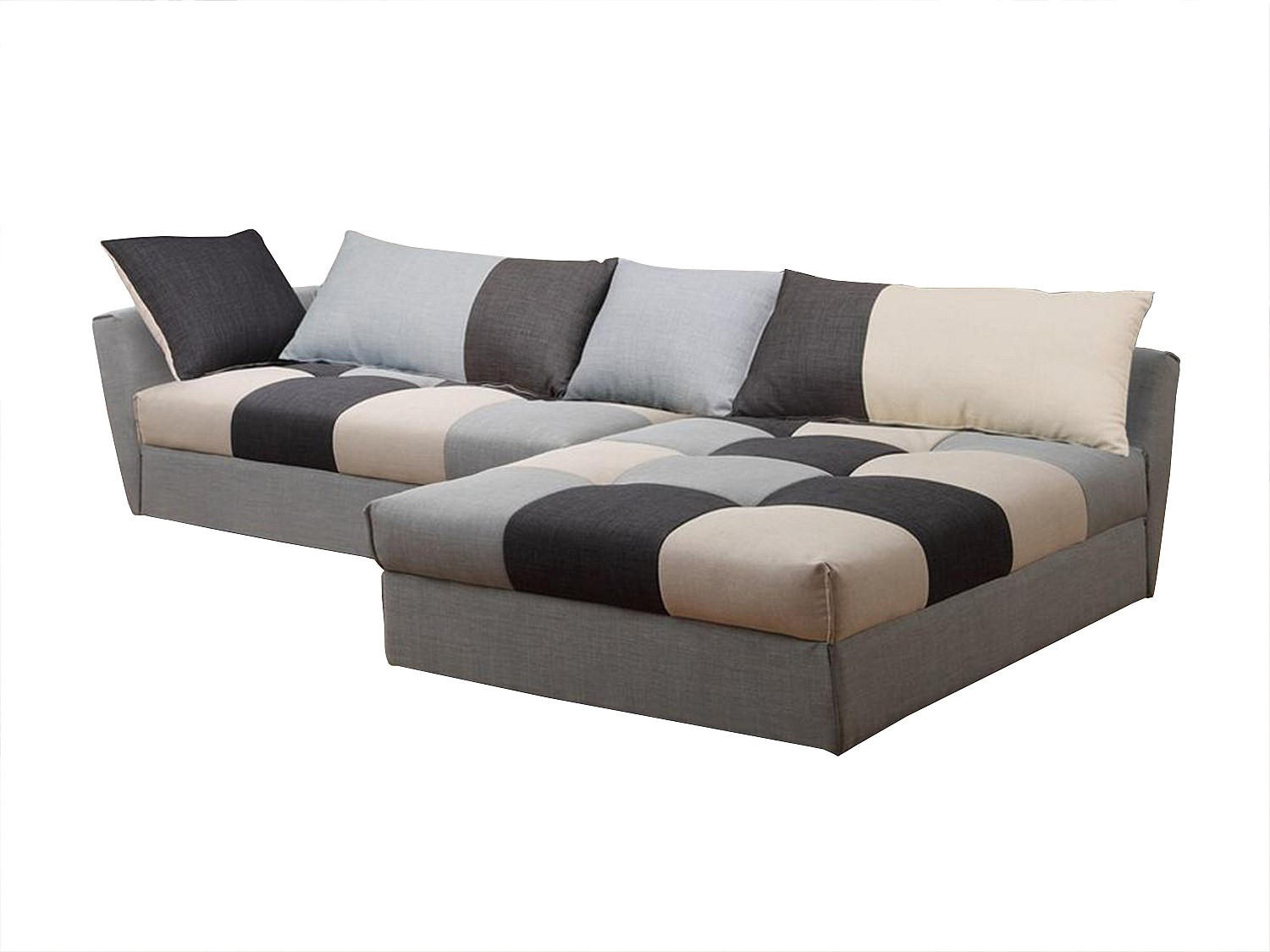 Vente-Unique Schlafsofa Hellgrau, Anthrazit 274x85x168 cm
