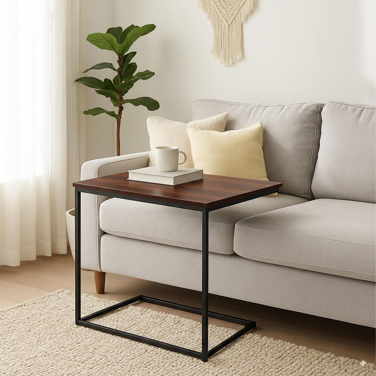 BEISTELLTISCH - Multicolor, Holzwerkstoff/Metall (35/55/60cm) - Relaxdays