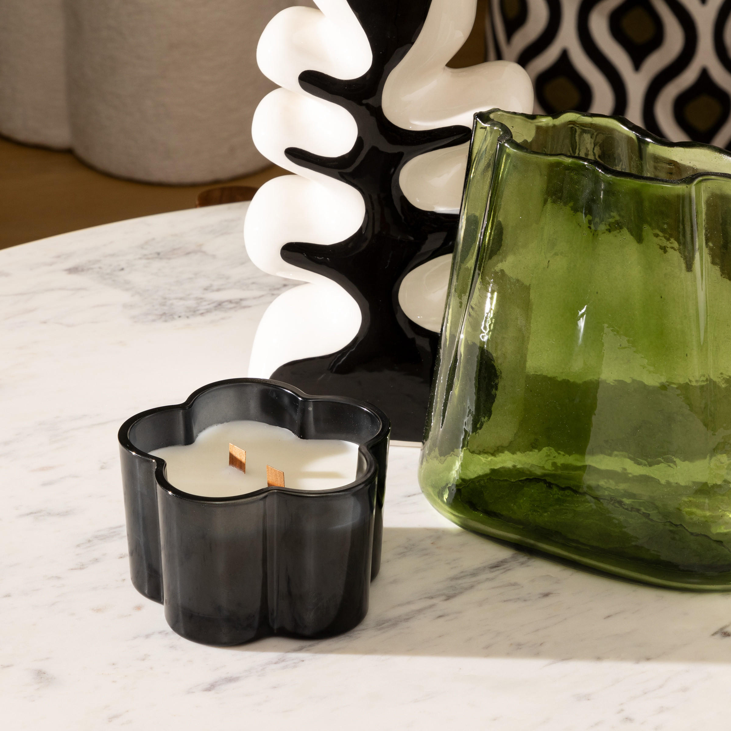 DUFTKERZE Twisted Lime 200 ml - Schwarz, Paraffin (12.7/7.8cm) - Atmosphera Createur d´interieur