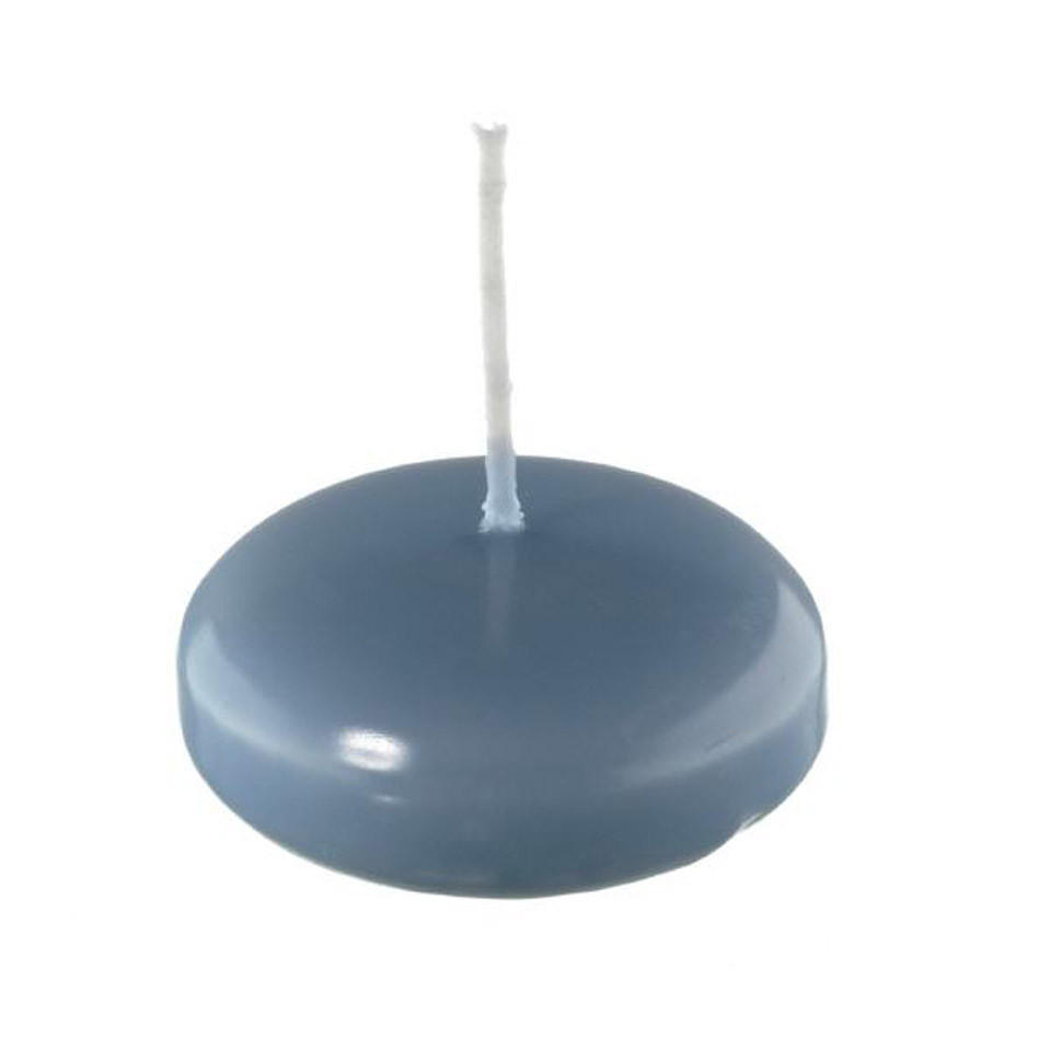 SCHWIMMKERZEN Jeans Blau 32 x Ø 80 mm, 8 Stück - Pastellblau, Paraffin (8/3.2/3.2cm) - Kopschitz Kerzen