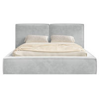 POLSTERBETT Tilves Hellgrau 160x200 cm - Hellgrau/Schwarz, Kunststoff/Textil (160/200cm) - Selsey