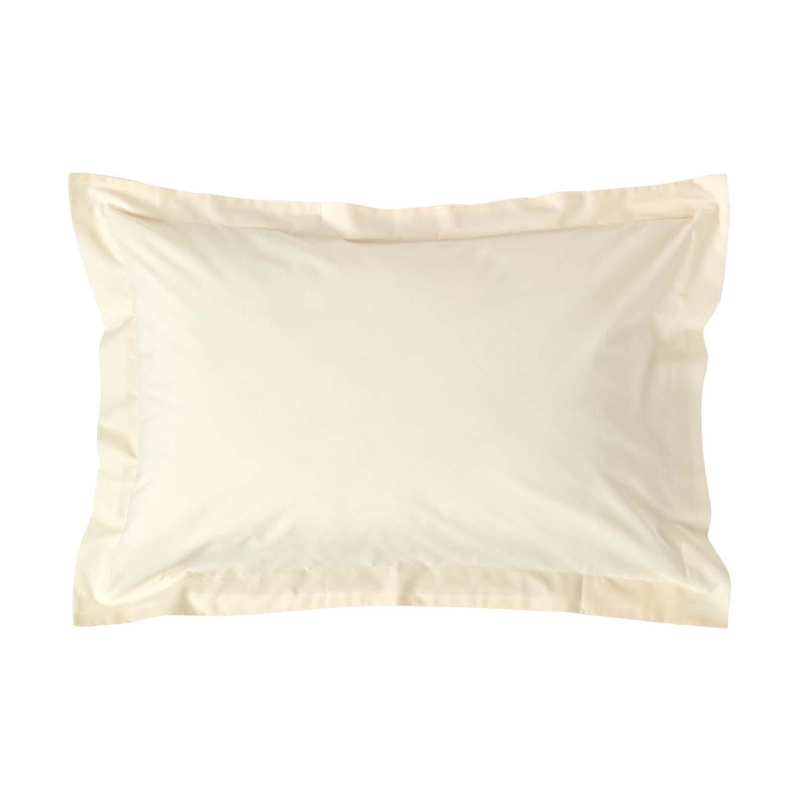 KISSENBEZUG Perkal mit Stehsaum, Fadendichte 200 - Creme, Textil (48/74cm) - Homescapes