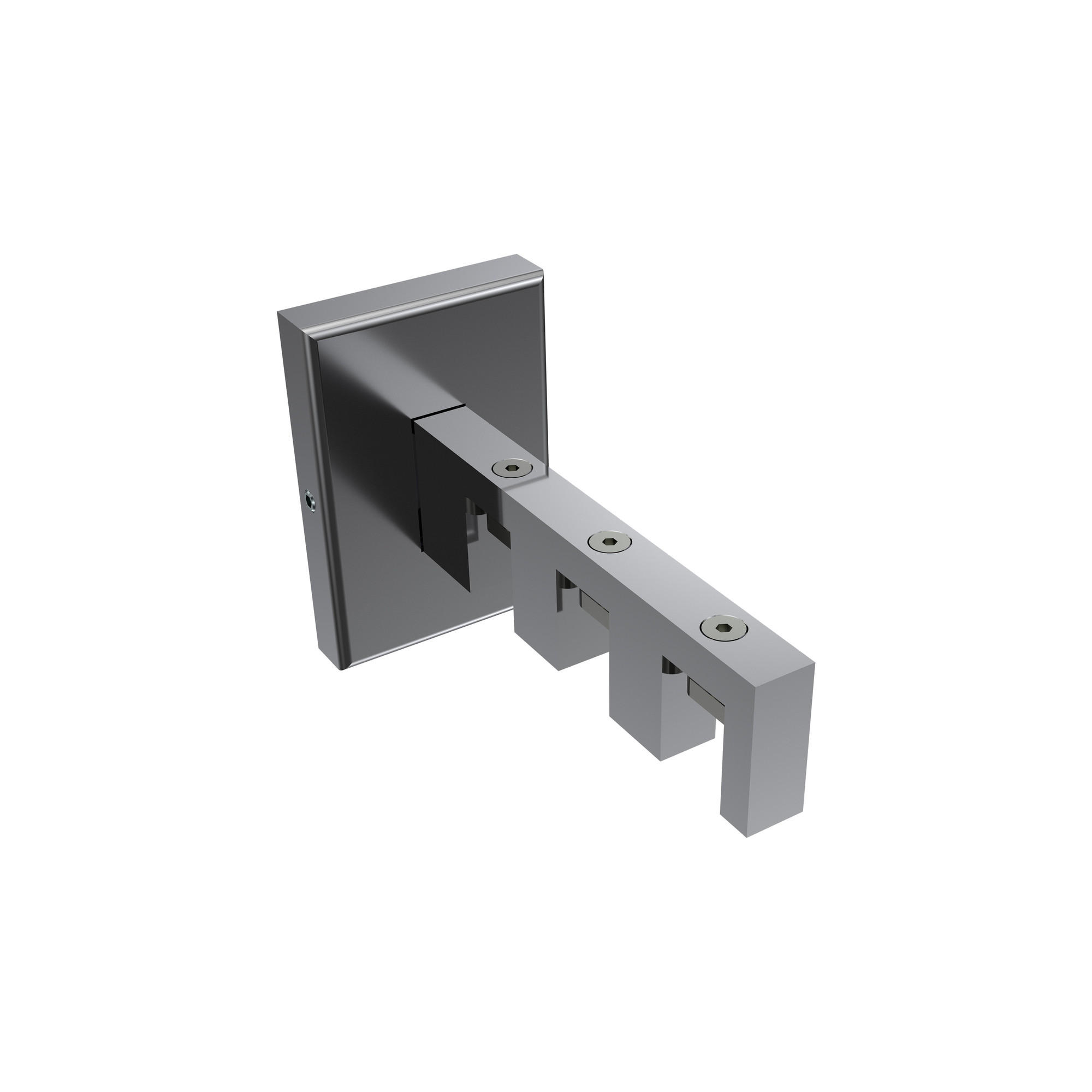 TRÄGER FÜR INNENLAUFSTANGEN 14x35 mm, Smartline 3-läufig, Chrom - Chromfarben, Metall (10/6.5/4.5cm) - INTERDECO