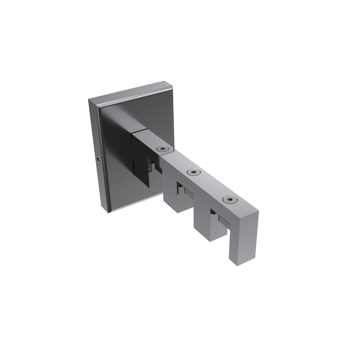 TRÄGER FÜR INNENLAUFSTANGEN 14x35 mm, Smartline 3-läufig, Chrom - Chromfarben, Metall (10/6.5/4.5cm) - INTERDECO