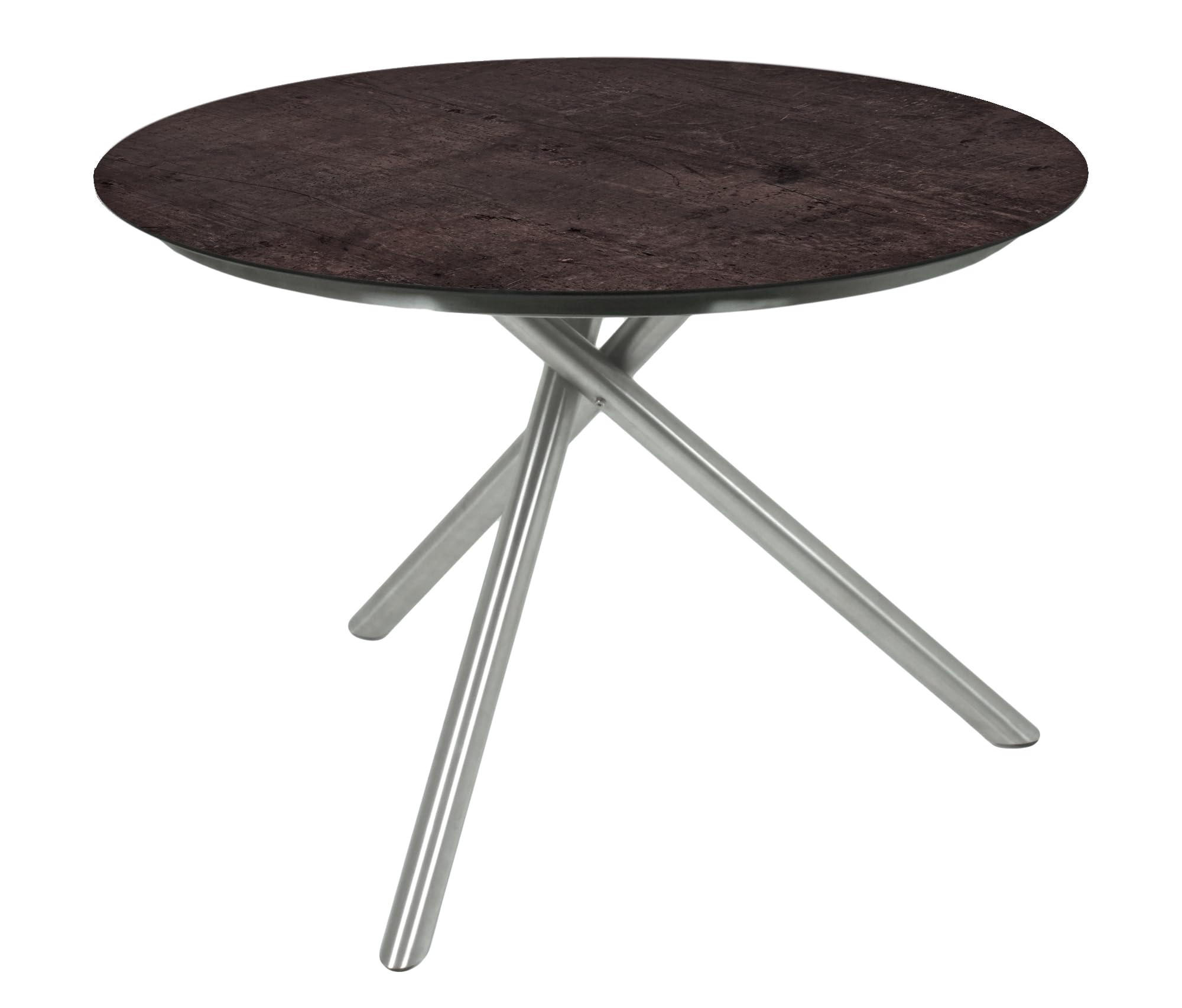 GARTENTISCH Henrik rund Terrassentisch - Schwarz, Kunststoff (110/110/75cm) - DELUKE