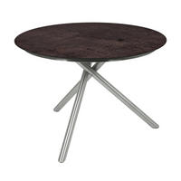 GARTENTISCH Henrik rund Terrassentisch - Schwarz, Kunststoff (110/110/75cm) - DELUKE