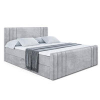 BOXBETT CELESTIA-Z - 180x200 cm - H3 - Hellgrau - Hellgrau, Holzwerkstoff (180/200cm) - ALTDECOR
