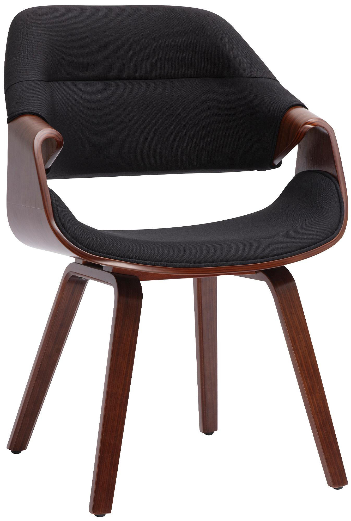 ESSZIMMERSTUHL Stoff Walnuss/Schwarz - Walnussfarben/Schwarz, Holz/Textil (62/87/60cm) - CLP