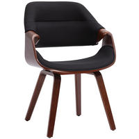 ESSZIMMERSTUHL Stoff Walnuss/Schwarz - Walnussfarben/Schwarz, Holz/Textil (62/87/60cm) - CLP