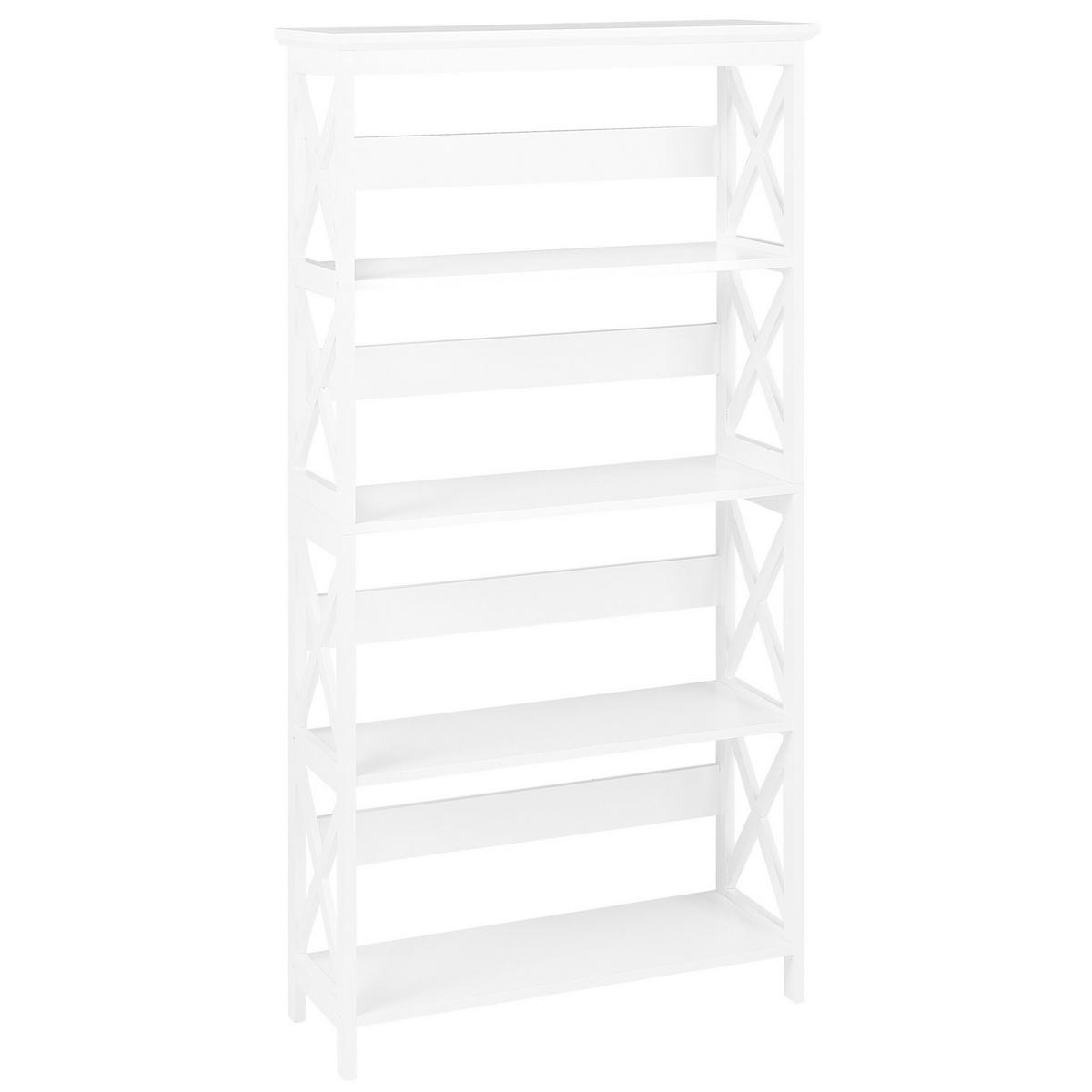 REGAL 4 Fächer Foster - Weiß, Holzwerkstoff (80/152/30cm) - Beliani
