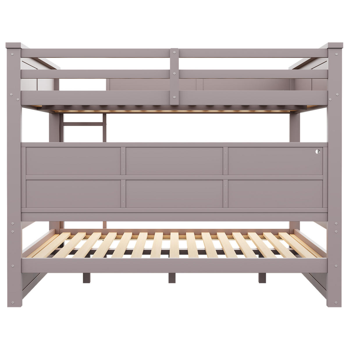 ETAGENBETT 160/200 cm aus Kiefernholz und MDF mit LED-Licht, Braun - Braun, Holzwerkstoff (160/200cm) - OKMYHOME