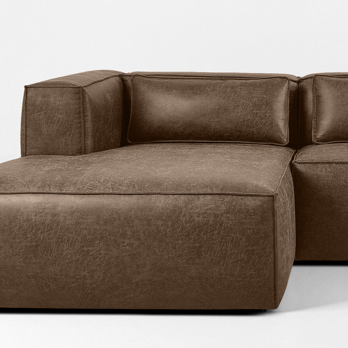 ECKSOFA LINKS FEROX, Dunkelbraun - Dunkelbraun, Holz/Holzwerkstoff (300/175cm) - KONSIMO®