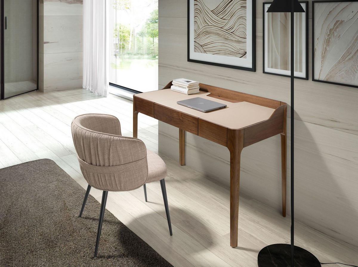 STUHL Stuhl aus braunem Stoff 58/58/77 cm - Schwarz/Braun, Textil (58/77/58cm) - ANGEL CERDA