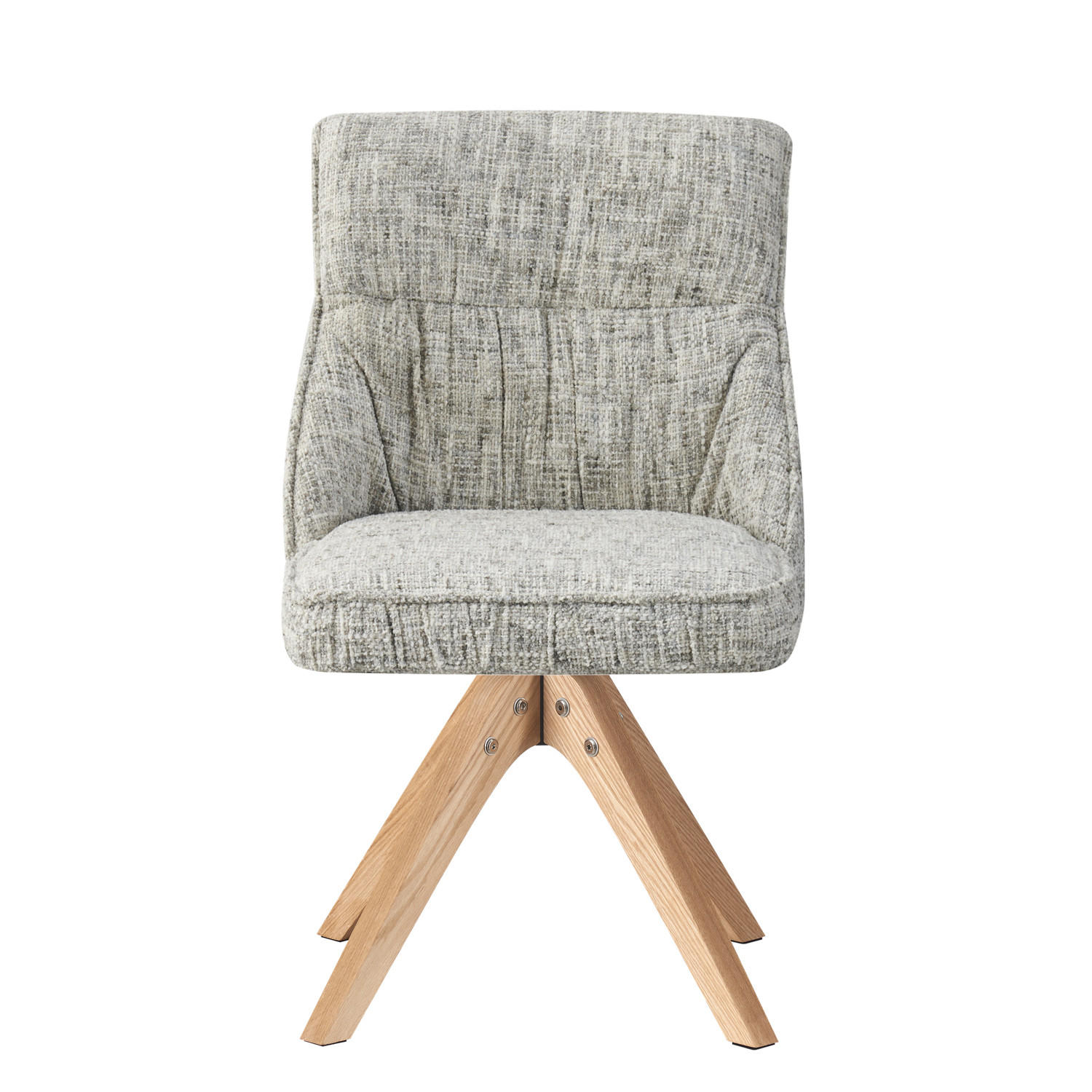 Thumbnail - Dubi Möbel Esszimmerstuhl, Hellgrau, Textil, Eiche, 49x84x62 cm, Esszimmer, Stühle, Esszimmerstühle, Vierfußstühle