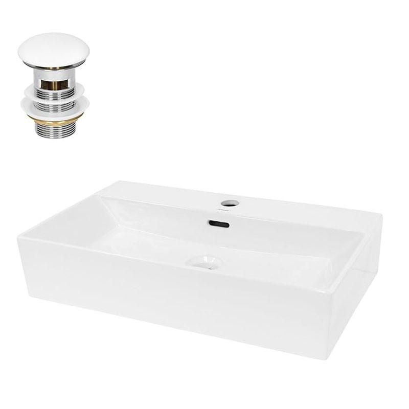 WASCHBECKEN für Badezimmer 130 x 365 x 130mm - Weiß, Keramik (13/13/36.5cm) - HOROW