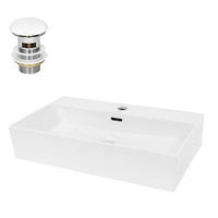 WASCHBECKEN für Badezimmer 130 x 365 x 130mm - Weiß, Keramik (13/13/36.5cm) - HOROW