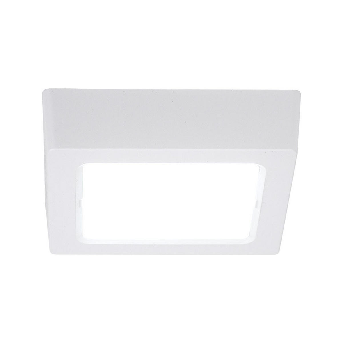 LED DECKENLEUCHTE Aufbau Weiß 6er Set - Weiß, Kunststoff (12/12/3cm)