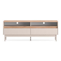 TV-LOWBOARD Dunea Kaschmirgrau/Eichenholzoptik 154/40/55 cm - Taupe/Beige, Holzwerkstoff/Metall (154/55/40cm) - Selsey