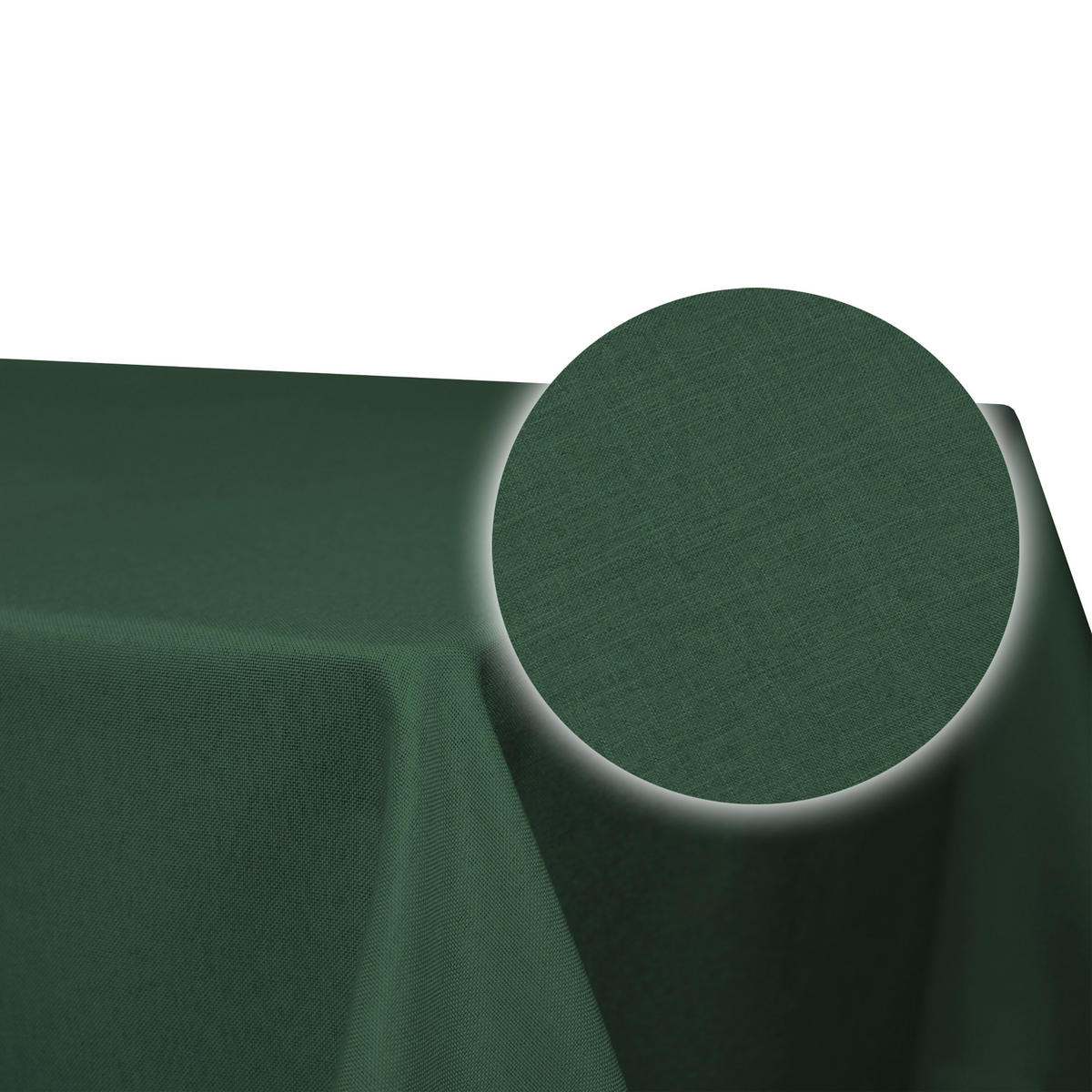 TISCHDECKE Leinenoptik 110/180 cm eckig Dunkelgrün - Dunkelgrün, Textil (110/180cm) - TiborTex