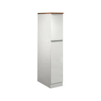 KÜCHENSCHRANK Glänzendes Weiß, Eiche 60/30/165 cm - Eichefarben/Weiß, Holzwerkstoff (30/165/60cm) - DMORA