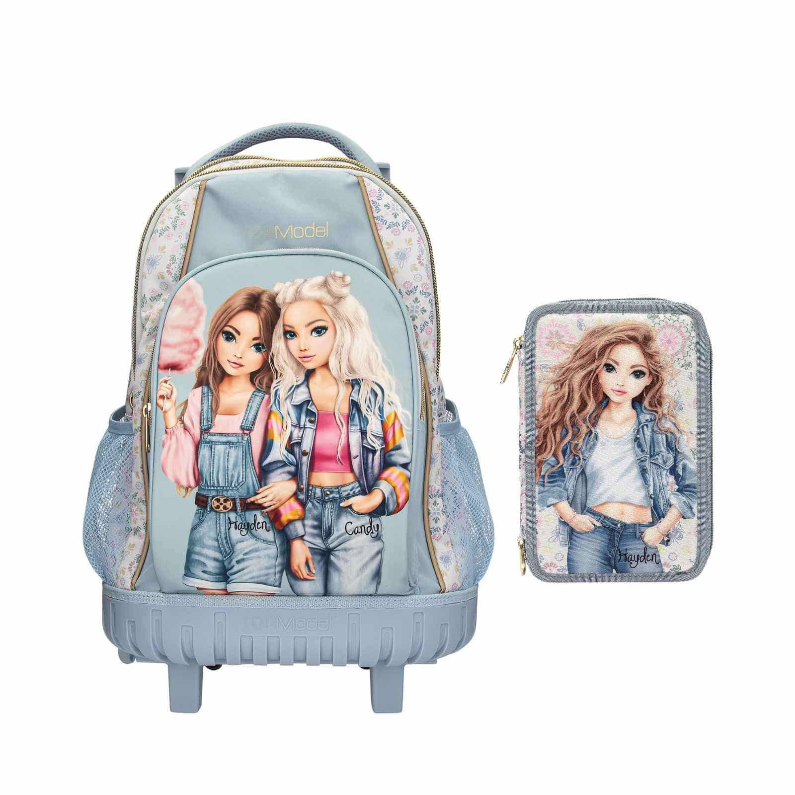 SCHUL-SET TROLLEY FESTIVAL FUN TOPModel hellblau - Hellblau, Textil (2/2cm) - Depesche Germany