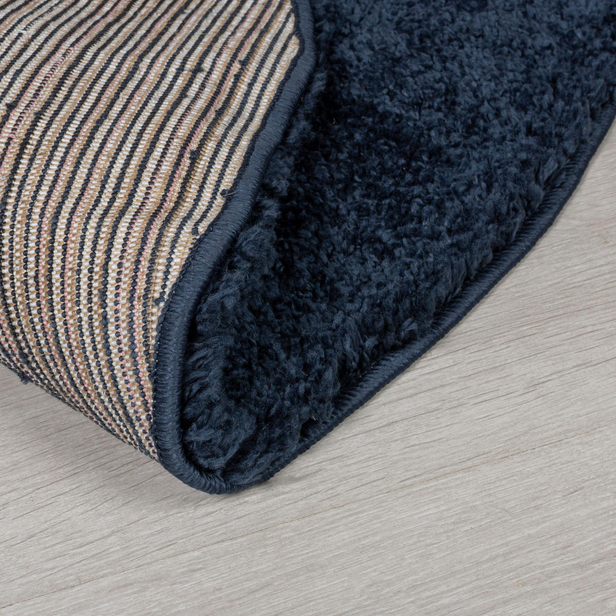 TEPPICH Hochflor Shaggy-Design, teddyweich LYNE, Blau 133x133 cm - Blau, Textil (133/133cm) - KADIMA DESIGN