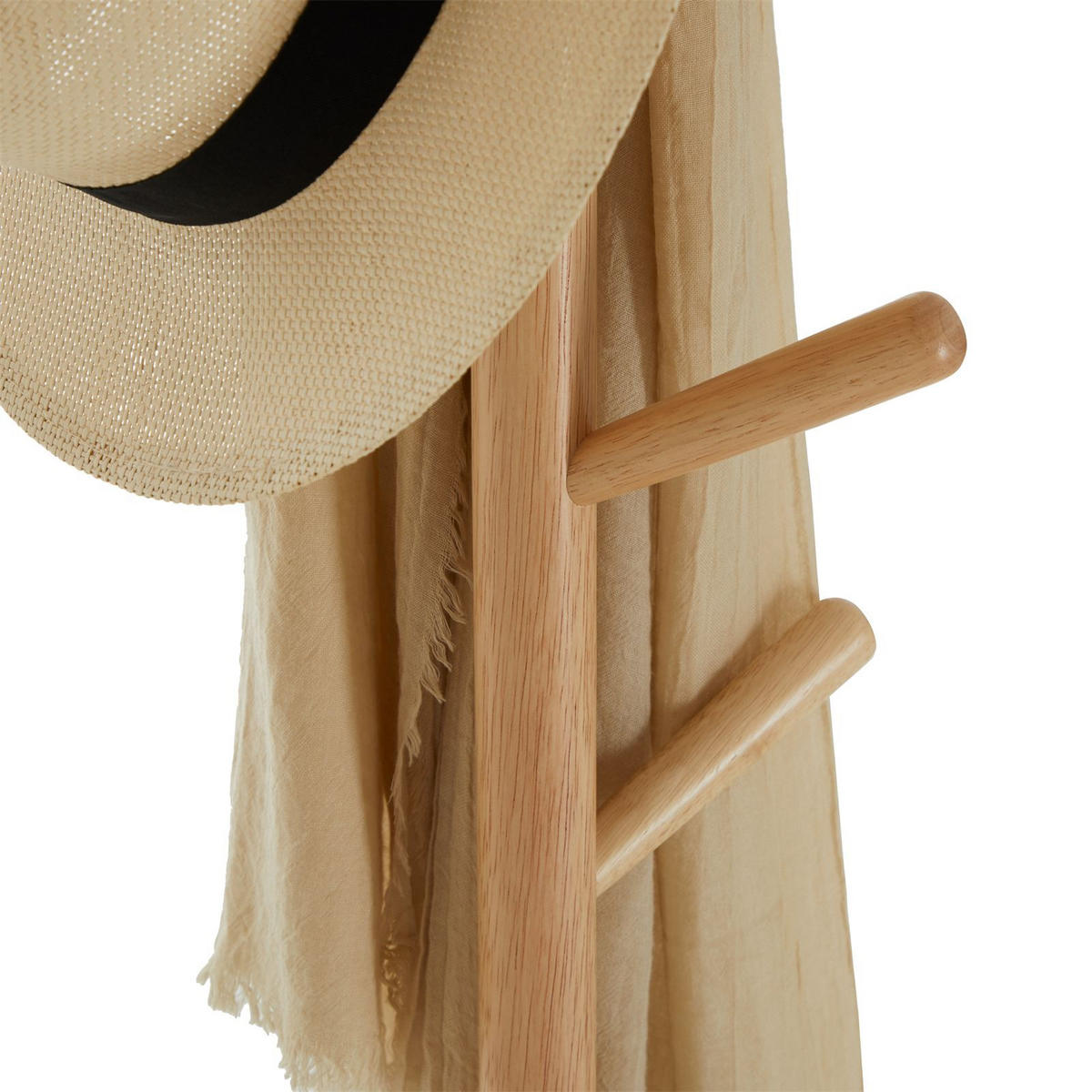 KLEIDERSTÄNDER ENRICO - Naturfarben/Grau, Holz (30/177/30cm) - IDIMEX