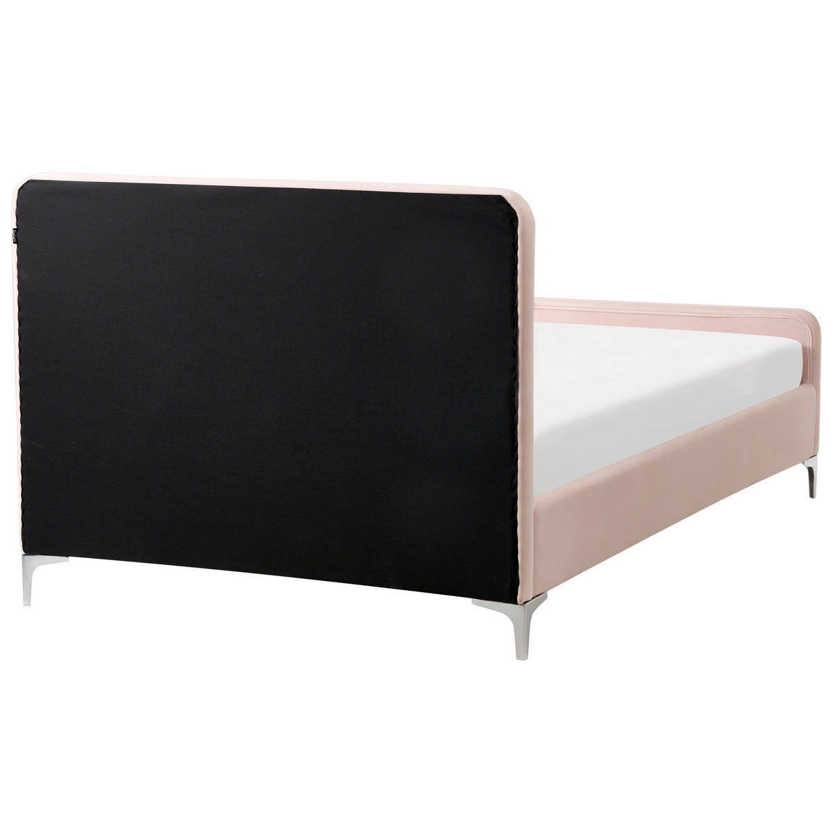 BETT mit Lattenrost 120/200 cm Pastellrosa Lunan - Pink, Textil (120/200cm) - Beliani